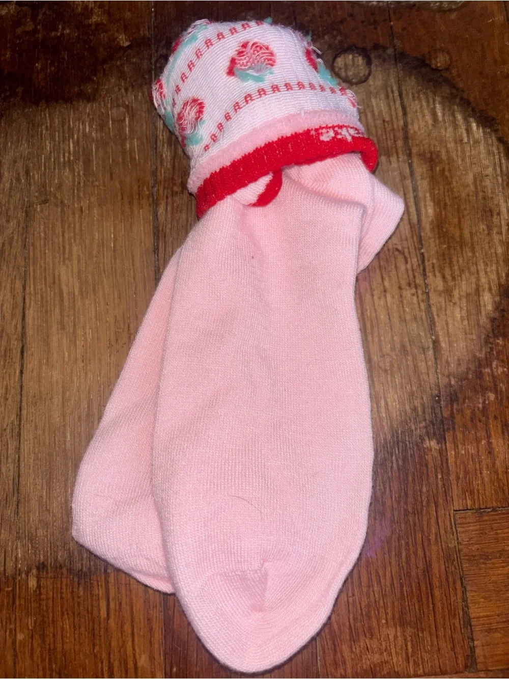 Pink Strawberry Crew Socks